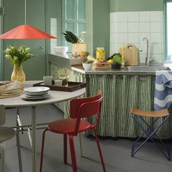 Tabouret Pliant Nola cuir et fer - 39 x 31 x 45 cm - Noir