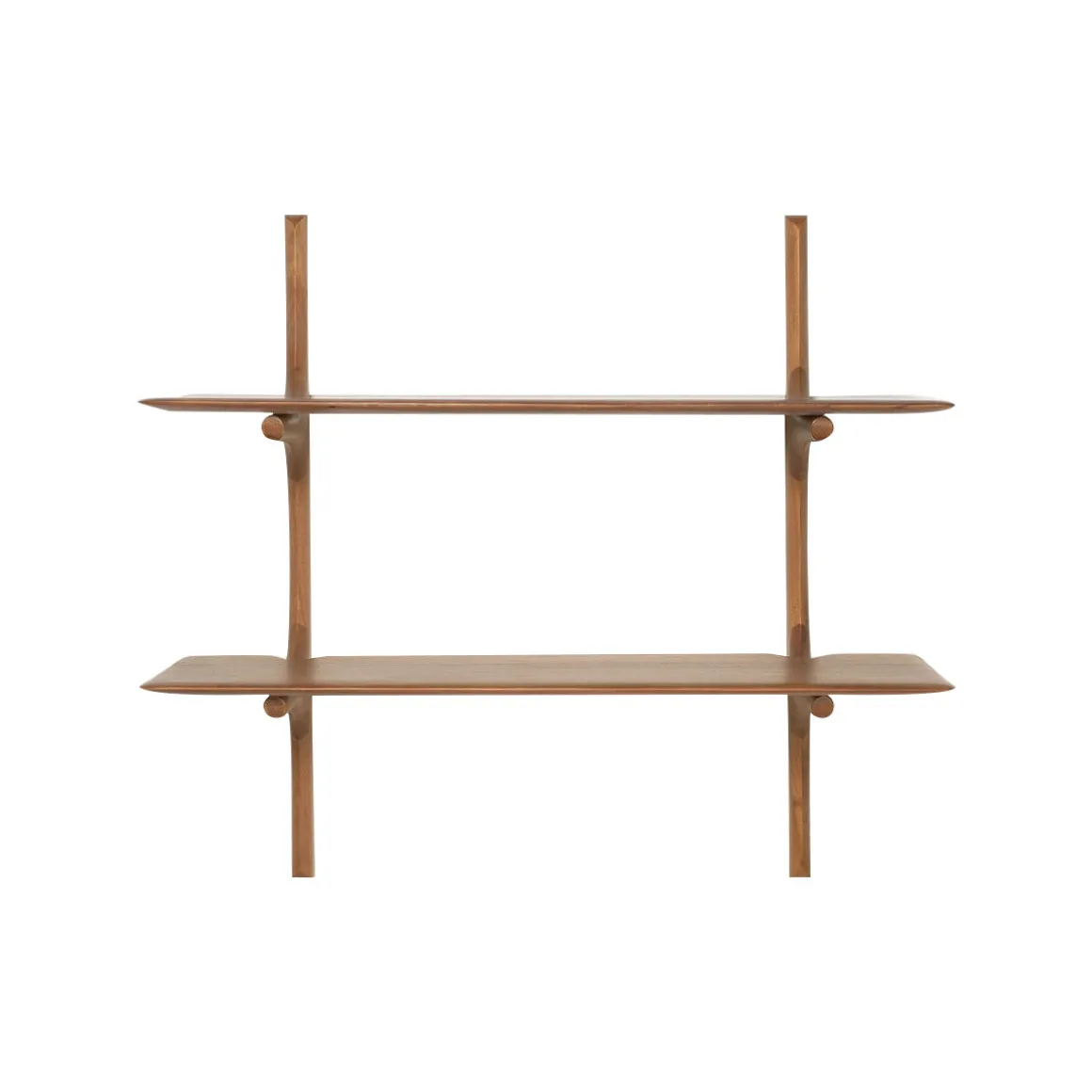 Étagères Murales PI En Acajou Verni - 2 étagères