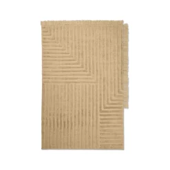 Tapis Crease en laine plissée - 160 x 250 cm - Sable clair