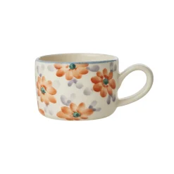 Tasse Fleurs Oranges en céramique