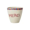 Tasse ovale Merci en céramique