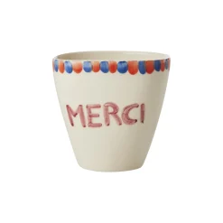 Tasse ovale Merci en céramique