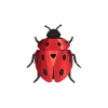 Trophée Origami Coccinelle Lady Lovebug - Rouge Ruby