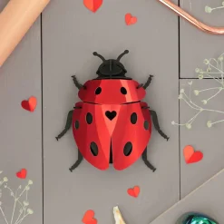 Trophée Origami Coccinelle Lady Lovebug - Rouge Ruby