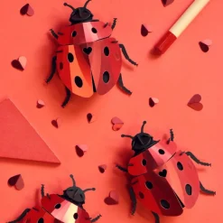 Trophée Origami Coccinelle Lady Lovebug - Rouge Ruby