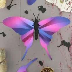 Trophée Origami Papillon Swordtail - Purple metallic