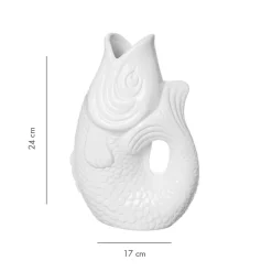 Vase Monsieur Carafon Poisson - Blanc