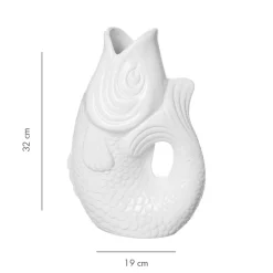 Vase Monsieur Carafon Poisson - Blanc