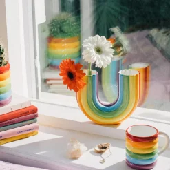 Vase Rainbow Double en céramique