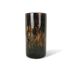 Vase Tube Léopard Brun - ? 12 cm