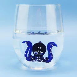 Verre pieuvre - Bleu