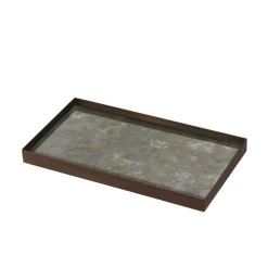 Vide poche en verre peint - Fossil Organic - L 31 cm