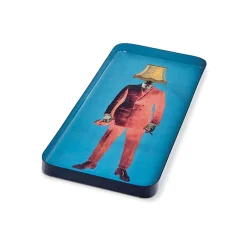 Vide-poche rectangulaire Lampaman en fer - 12,5 × 28 cm