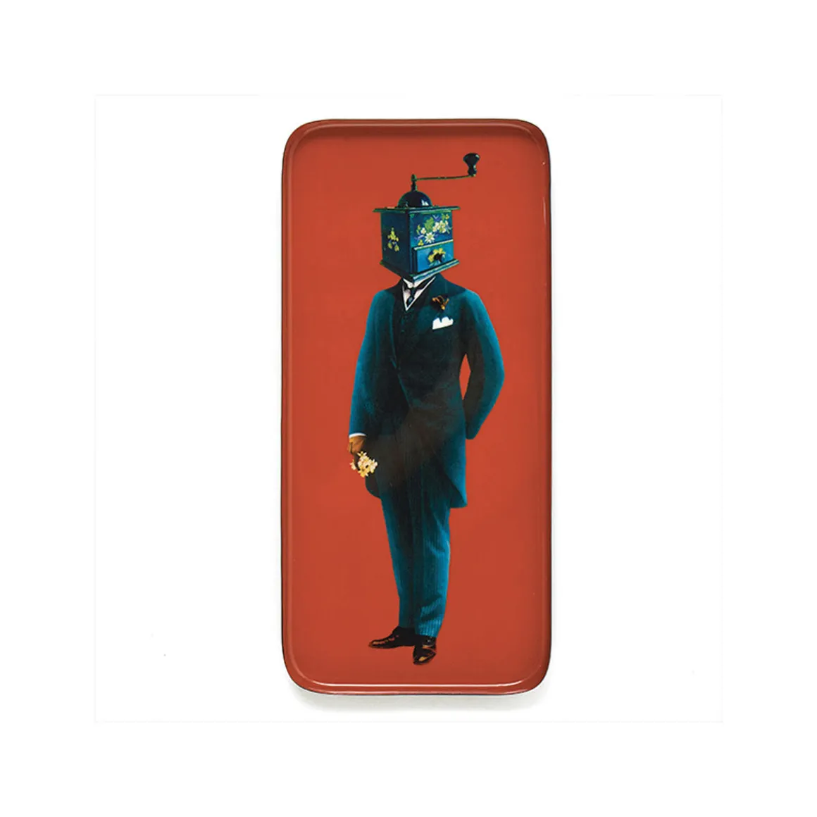 Vide-poche rectangulaire Moulinos en fer - 12,5 × 28 cm